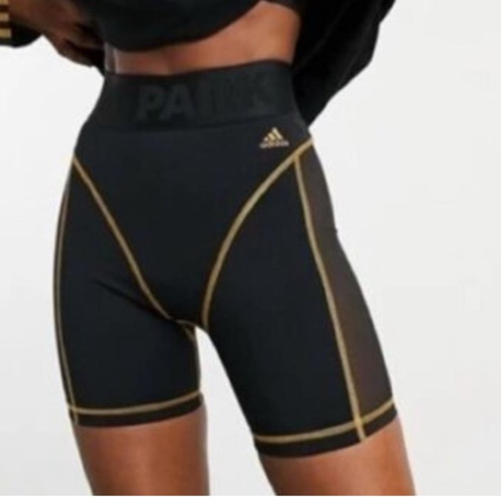 Ivy Park Beyoncé Adidas black gold sports bra 2X AND athletic shorts 3X DRIP 2.2 - Picture 15 of 16